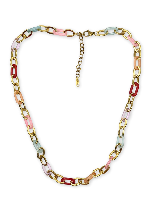 Meerkleurige schakelketting