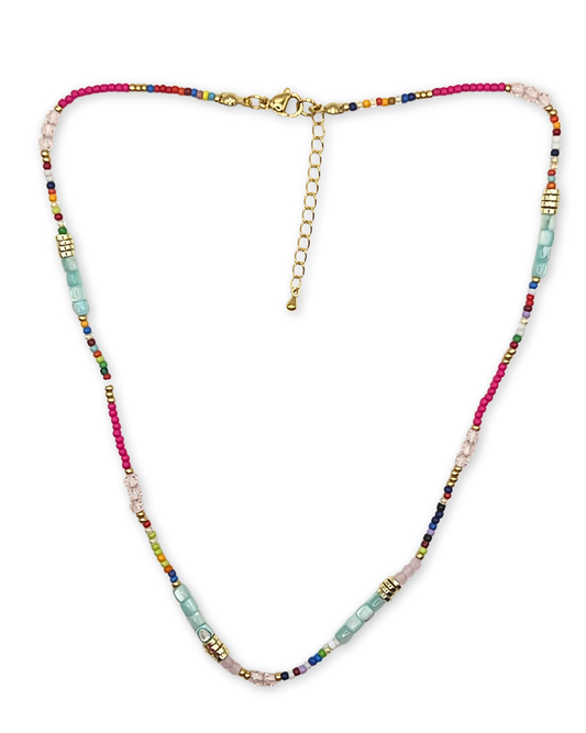 Veelkleurige kettng met kralen