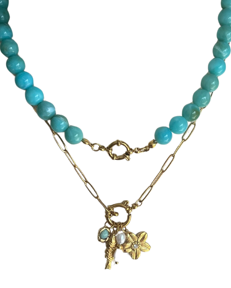 Kralenketting turquoise