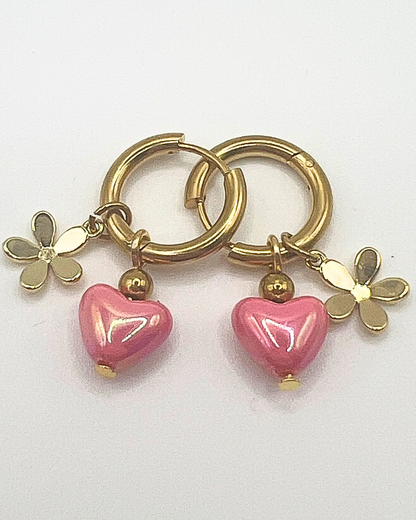 Pink Sweetheart Bloom oorbellen