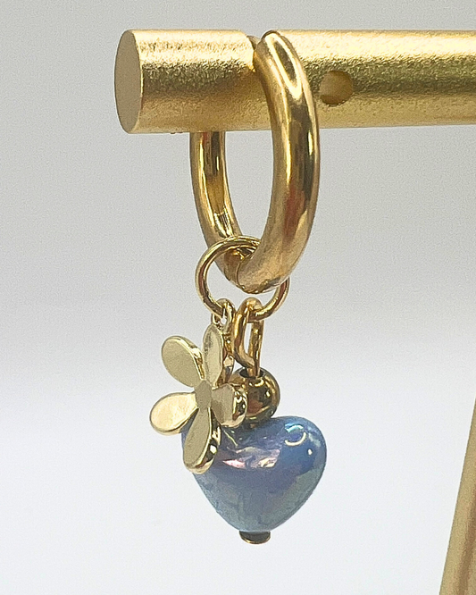 Bue Sweetheart Bloom oorbellen