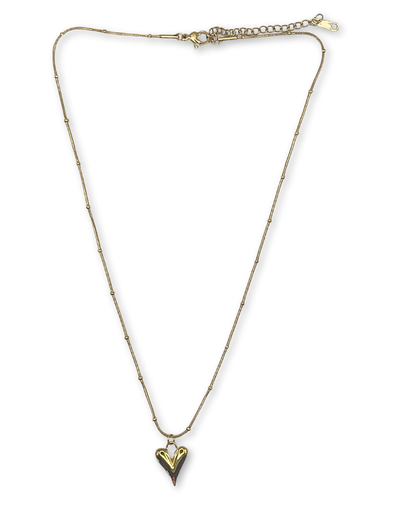 Goudkleurige ketting met harthanger