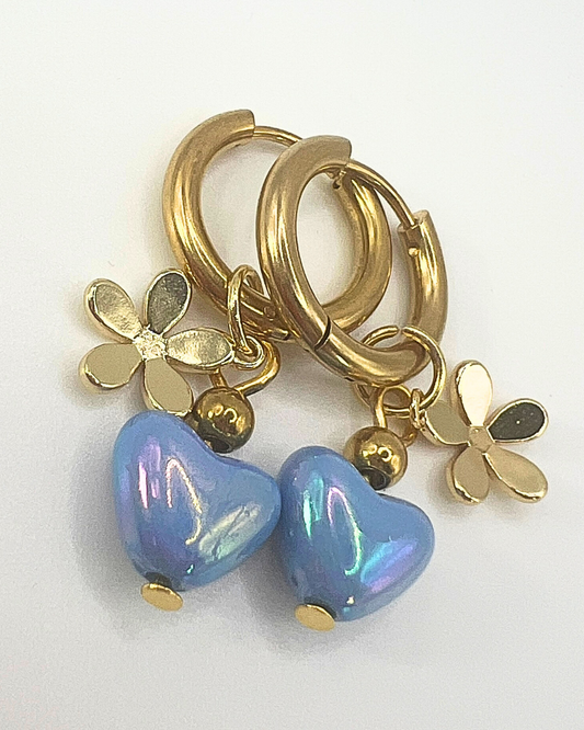 Bue Sweetheart Bloom oorbellen